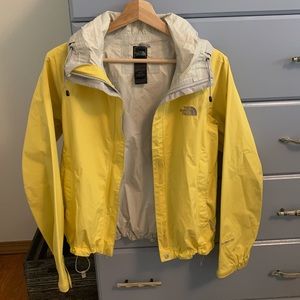 Yellow northface windbreaker